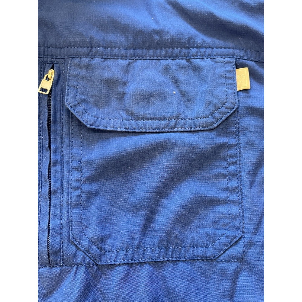 Field & Stream Shirt Mens L Blue Short Sleeve Button Down Cotton Poly Mesh - Picture 3 of 12
